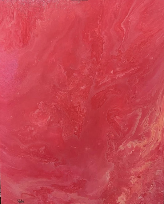 Pink Galaxy - Drip Painting